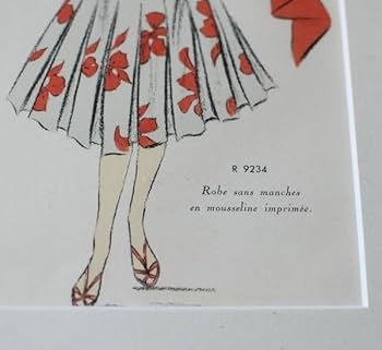 Amazon.co.jp: art 作者不詳 1950年 フランス ファッション